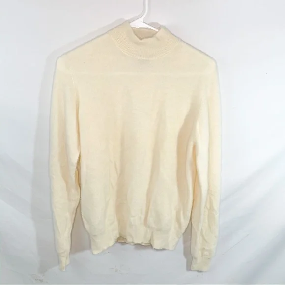 Charter Club Sweaters Charter Club 2ply Cashmere Cream Mock1
